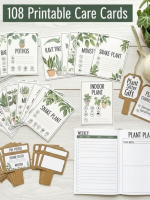 Ultimate Collection: 108 Houseplant Care Cards