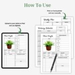 Plant Profile, Watering Schedule, Plant Care Journal, Houseplant Care Instructions Bundle, Gardening Printable, Plant Tracker, Plant Log