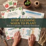 Vegetable Planting Calendar Bundle | USDA Zone Guide (Zones 3–9) | Printable Garden Planner | Instant PDF Download