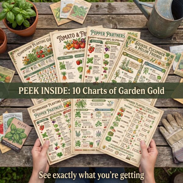 Companion Planting Guide  | Vegetable Garden Charts & Pairing Guide | Printable Garden Planner | Instant PDF Download