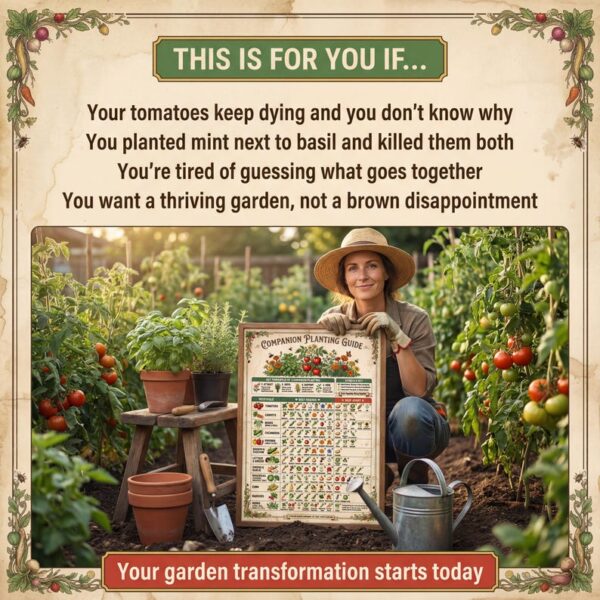 Companion Planting Guide  | Vegetable Garden Charts & Pairing Guide | Printable Garden Planner | Instant PDF Download