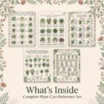 Houseplant Care Guide Prints | Beginner Plant Parent Charts | Printable Plant Care Bundle | Instant PDF Download