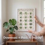 Houseplant Care Guide Prints | Beginner Plant Parent Charts | Printable Plant Care Bundle | Instant PDF Download